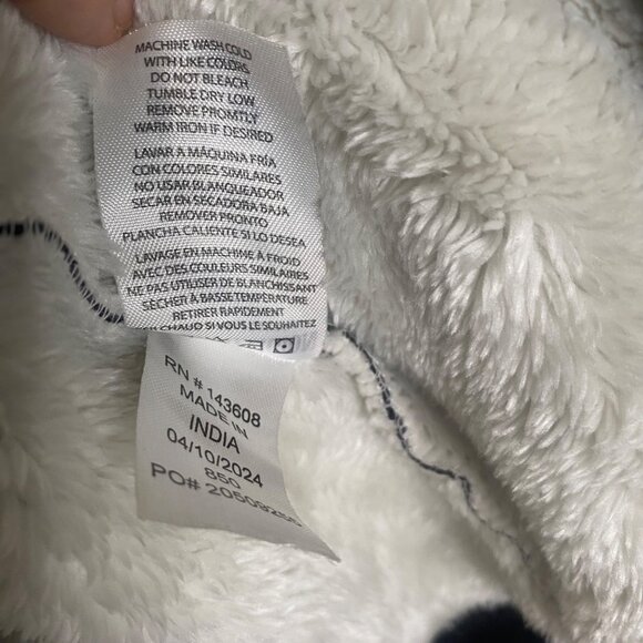 True Religion Hoodie Jacket Youth L 14-16 Black Sherpa Lined Zip-Up - Picture 7 of 11